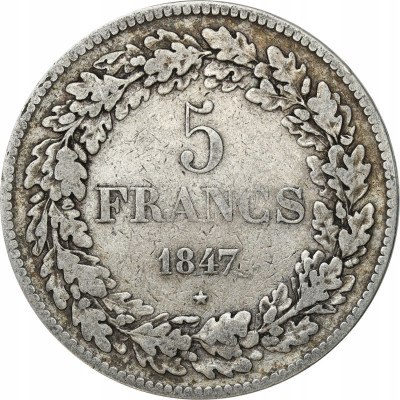 Belgia Leopold 5 franków 1847