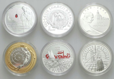 10 złotych 2002-2009, 6 sztuk – RÓŻNE - SREBRO