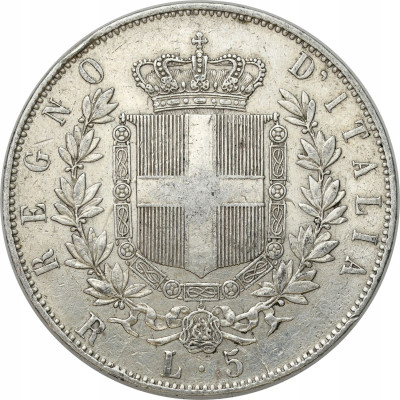 Włochy 5 Lirów 1877 R