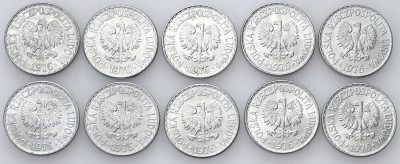 PRL. 1 złoty 1976 - zestaw 10 sztuk