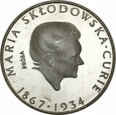 PRÓBA SREBRO 100 złotych 1974 Skłodowska - SREBRO