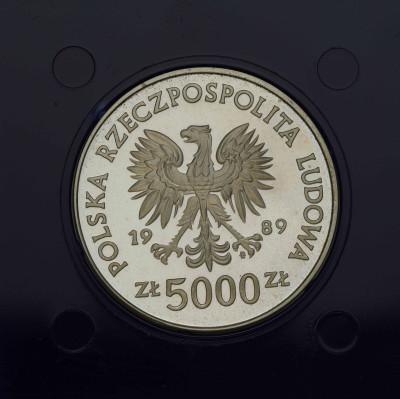 PRL 5000 złotych 1989 Zabytki Torunia - SREBRO