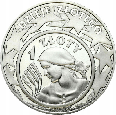 III RP. 10 złotych 2004 Dzieje złotego - SREBRO