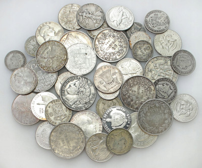 Zestaw monet Świat różne 572,5 g SREBRO