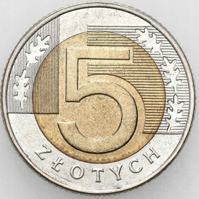 Polska. 5 złotych obiegowe 1994 – PIĘKNE