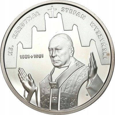10 złotych 2001 Kardynał Wyszyński- SREBRO