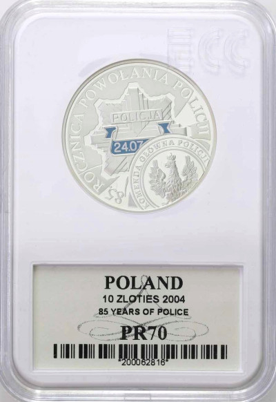 III RP. 10 złotych 2004 Policja GCN PR70
