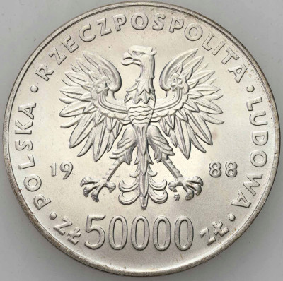 PRL. 50.000 złotych 1988 Józef Piłsudski