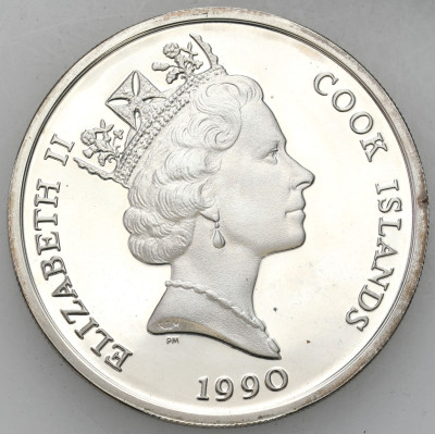 Wyspy Cooka Elżbieta II 10 Dolarów 1990 - PIĘKNE