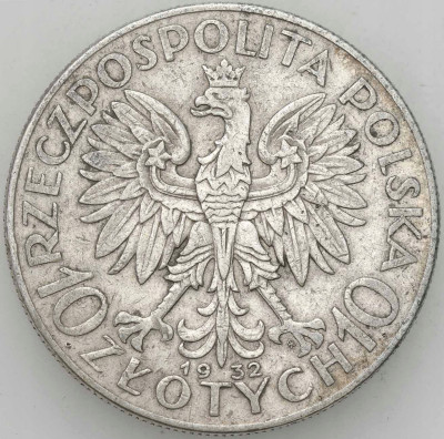 II RP. 10 złotych 1932 głowa kobiety