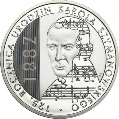 III RP. 10 złotych 2007 Karol Szymanowski- SREBRO