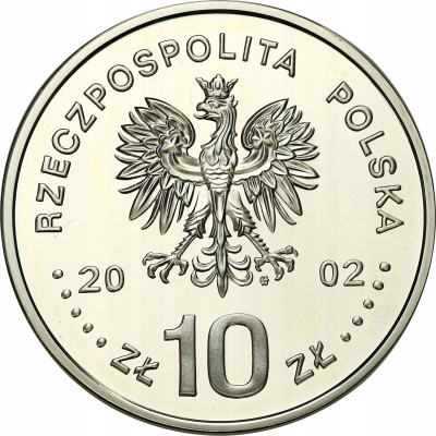 10 złotych 2002 August II Mocny popiersie - SREBRO