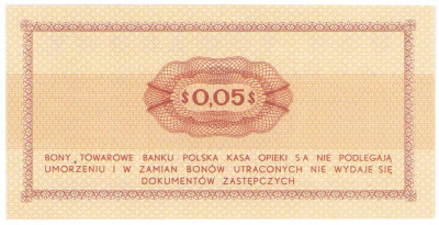 Pewex. Bon 5 centów 1969 – Ea - Rzadsze
