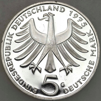 Niemcy 5 marek 1975 G, Albert Schweitzer – SREBRO