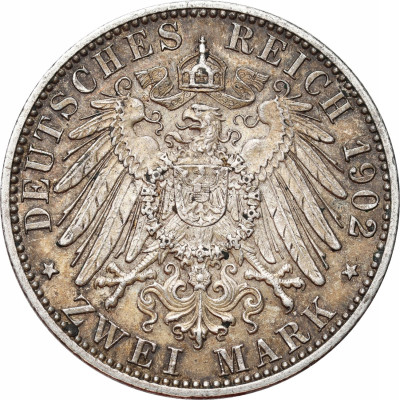 Niemcy, Badenia 2 marki 1902 G, Karlsruhe