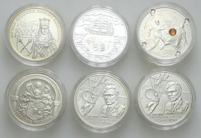 10 złotych 1999-2007, 6 sztuk – RÓŻNE - SREBRO