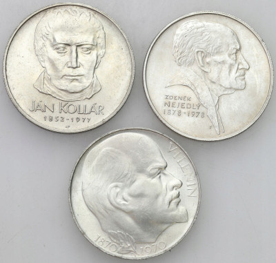 Czechosłowacja. 50 koron 1970-1978, SREBRO– 3 szt