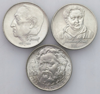 Czechosłowacja 100 koron 1981-1984. SREBRO – 3 szt
