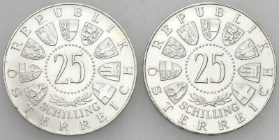 Austria. 25 szylingów 1958-1962 SREBRO – 2 szt