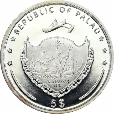 Palau. 5 dolarów 2006, Meteoryt Nantan – SREBRO