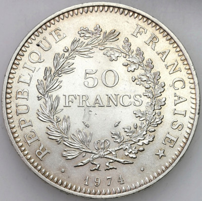 Francja 50 franków 1974 Herkules – SREBRO