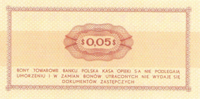 Bon Towarowy PEKAO 5 centów 1969 seria Ea