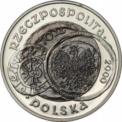 III RP. 10 złotych 2000 Zjazd w Gnieźnie – SREBRO