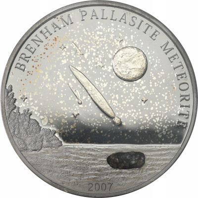 Wyspy Cooka. 5 dolarów 2007, Meteoryt – SREBRO