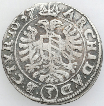Austria, Ferdynand III. 3 krajcary 1637, Wiedeń