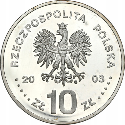 10 złotych 2003 Leszczyński popiersie SREBRO