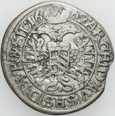 Śląsk. Leopold I. 3 krajcary 1669 SHS, Wrocław