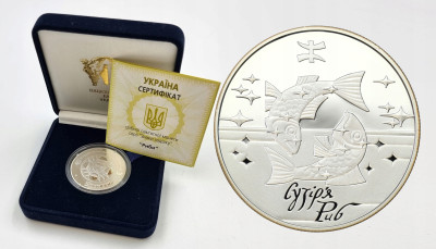 Ukraina 5 hrywien 2007 Znak Zodiaku Ryby