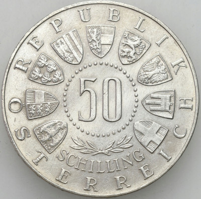 Austria. 50 szylingów 1964 Innsbruck – SREBRO