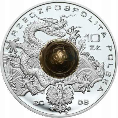10 złotych 2008 Pekin – kula - SREBRO