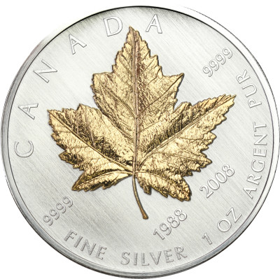 Kanada 5 dolarów 2008 liść klonowy - SREBRO