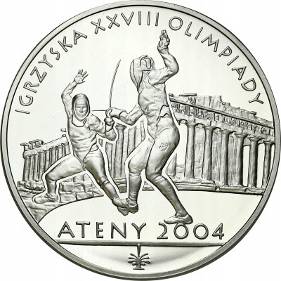 III RP. 10 złotych 2004 Olimpiada – Ateny - SREBRO