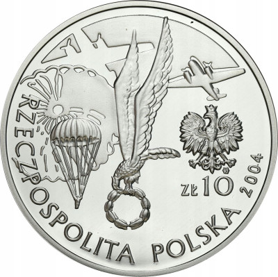 III RP. 10 złotych 2004 gen. S. Sosabowski SREBRO