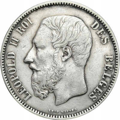 Belgia. 5 franków 1873, Bruksela – SREBRO
