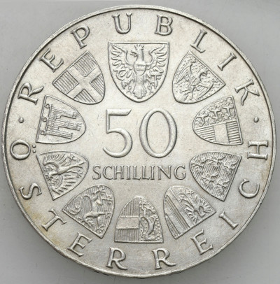Austria. 50 szylingów 1972 Salzburg – SREBRO