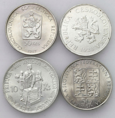 Czechosłowacja Słowacja 5-50 koron 1944-90 – 4 szt