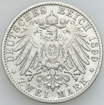 Niemcy, Hamburg. 2 marki 1899 J Hamburg
