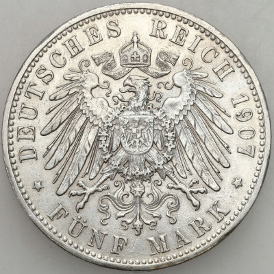 Niemcy, Bawiaria, 5 Marek 1907 D, Monachium