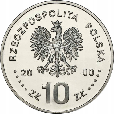 10 zł 2000 Jan II Kazimierz popiersie - SREBRO