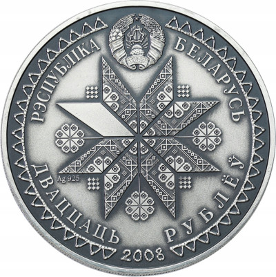 Białoruś 20 rubli 2008 Dziady – SREBRO