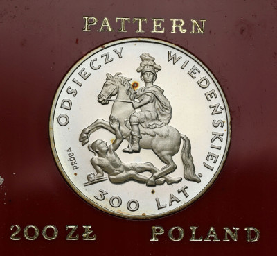 PRÓBA srebro 200 złotych 1983 Odsiecz Sobieski