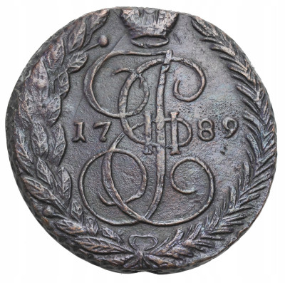 Rosja Katarzyna II 5 kopiejek 1789EM Jekaterinburg
