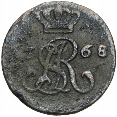 S. A. Poniatowski. 1/2 grosza 1768 G, Warszawa