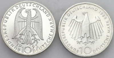 Niemcy. 10 marek 1989-1995, SREBRO – 2 szt.