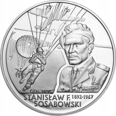 III RP. 10 złotych 2004 gen. S. Sosabowski SREBRO