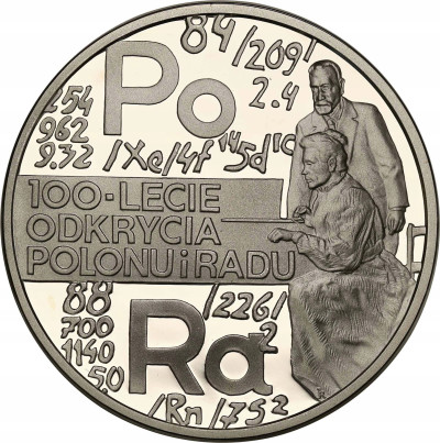20 złotych 1998 Polon i Rad – Skłodowska SREBRO